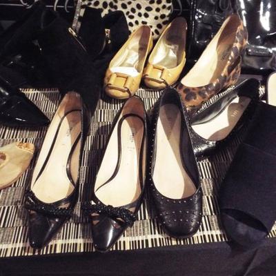 JIMMY CHOO, FERRAGAMO, KATE SPADE, MUANO, MANOLA BLAHNIK, PRADA, HGL SHOES, LOW BOOTS AND SANDALS IN SIZE 7.
