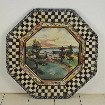 MACKENZIE CHILDS MACLACHLAN PLATE 1990
