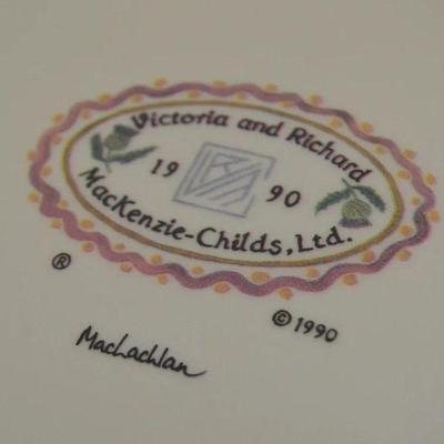 MACKENZIE CHILDS MACLACHLAN PLATE 1990