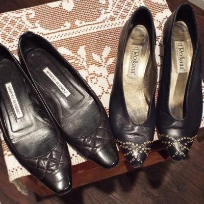 JIMMY CHOO, FERRAGAMO, KATE SPADE, MUANO, MANOLA BLAHNIK, PRADA, HGL SHOES, LOW BOOTS AND SANDALS IN SIZE 7.