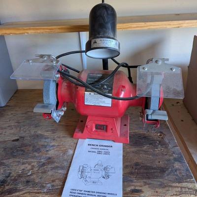 Lot #207 - Grip 150 Mm Bench Grinder With Lamp