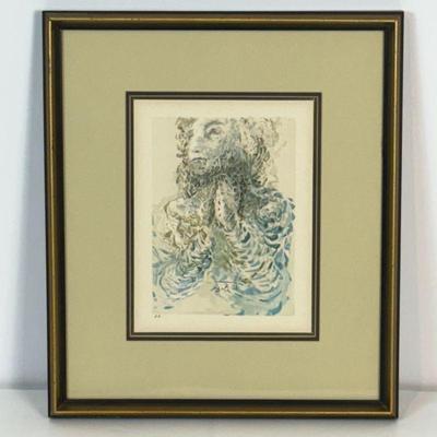 Lot #74 - Original Salvadore Dali Wood Engraving 'Heaven Canto 17' The Divine Comedy Dante Alighieri