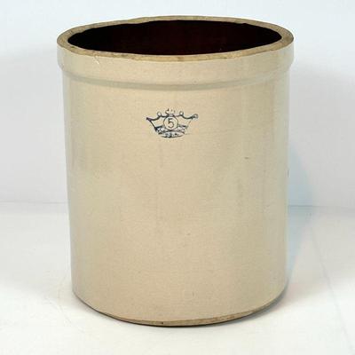 Lot #99 - Robinson Ransbottom 5 Gallon Blue Crown Crock