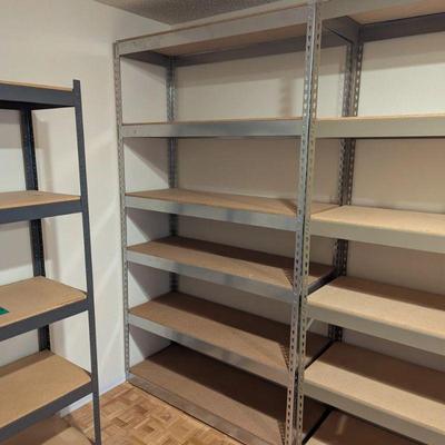 Lot #170 - One Metal & Wood Shelf Unit for Storage - Adjustable and Sturdy.