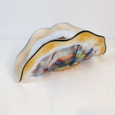Lot #118 - "Folded" Art Glass Clam Decorative Centerpiece