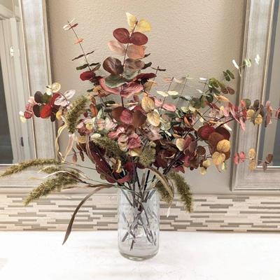Lot #45 - Beautiful Dried Flower Arrangement in Decorative Vase.