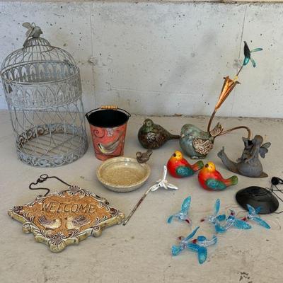 Lot #188 - Bird Themed Yard Decor