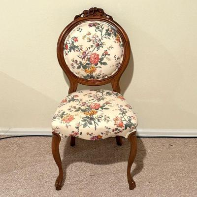 Lot #67 - Antique Floral Upholstered Chair