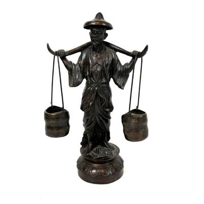 Lot #101 - Bronze Figurine of a Traditional Asian Water Carrier