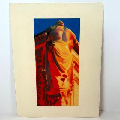 Lot #80 - Art Print - Vibrant Figure Against Blue Sky