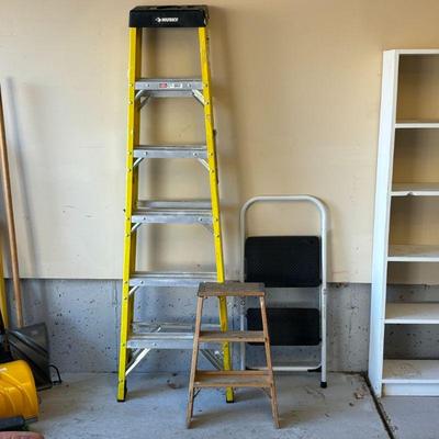 Lot #179 - Set of 3 Ladders: Husky 6 Ft & Two Step Ladders