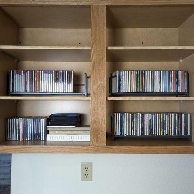 Lot #108 - Huge Lot of CD's and Set of Metal Racks - Wide Range of Genres