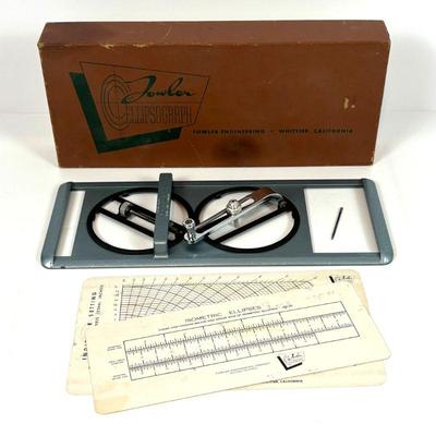 Lot #133 - Fowler Ellipsograph Engineering Tool Set - Complete with Box and Instructions.