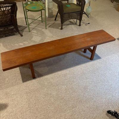 Lot #66 - Mid-Century Modern Minimalist Wood Bench