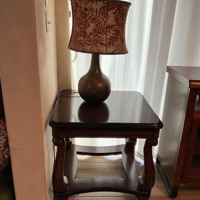 Matching cherry wood end tables-28x26x26