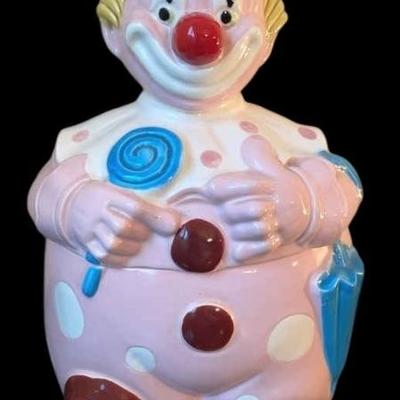 Vintage Japan Clown Cookie Jar
