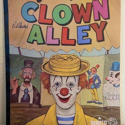 Large Clown vintage coloring book 