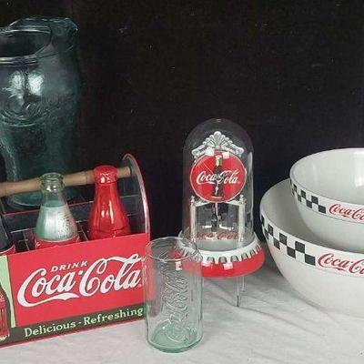 Coca-Cola Collectibles - Serving Bowls, Clock, Bottles, Pitcher & Glass!