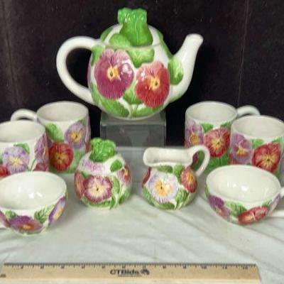 Pacific Rim Tea Set - Floral Design, Made in the Philippines