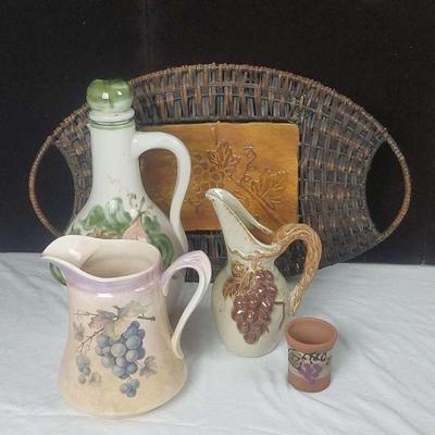 Grape-Themed Collection - Pitchers, Tray, & More!