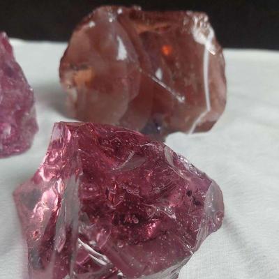 6 lbs 2 oz Antique Rose Slag Glass Beautiful Chunks for Art & Decor