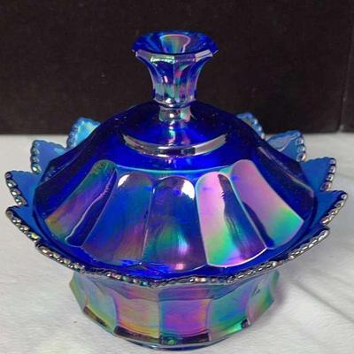 Stunning Iridescent Fenton Candy Dish
