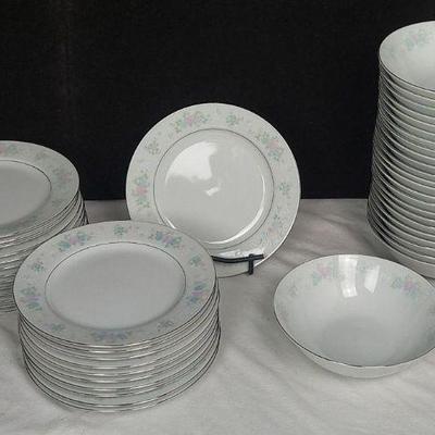 China Garden Prestige Small Plates & Bowls - 24 of Each! (One Bowl with a Small Chip)