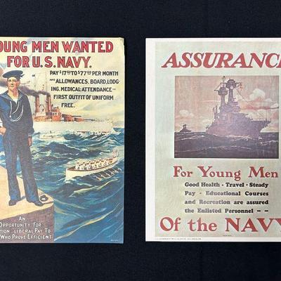 Ct353v vintage u s. navy recruiting posters lot 1