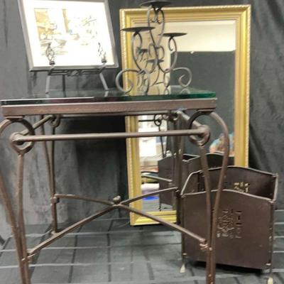 Ct422 iron and glass home decor