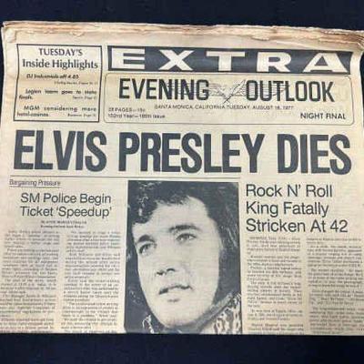 Ct346v elvis presley vintage collectible newspaper