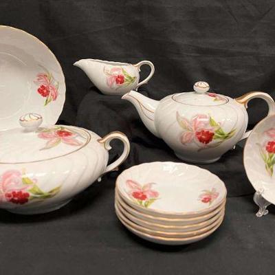 Ct350 craftsman china co “orchid” pattern 362