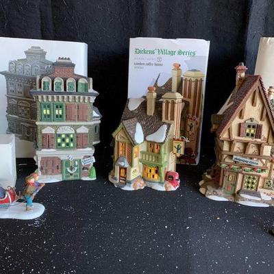 Ct105 department 56 village 3 christmas ceramics