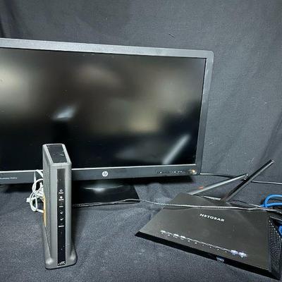 Ct312 hp monitor netgear router, arris modem