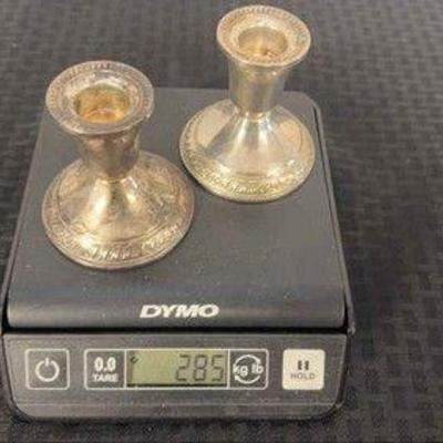 Sterling Silver Weighted Candlestick Holders