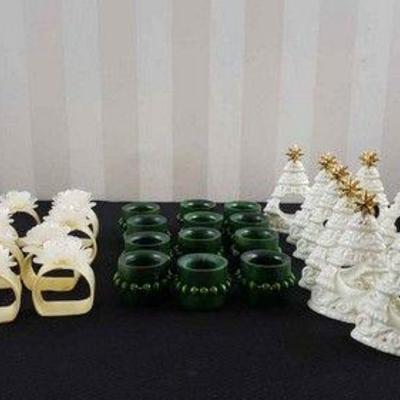 Vintage Shell And Pearl Napkin Holders And Others