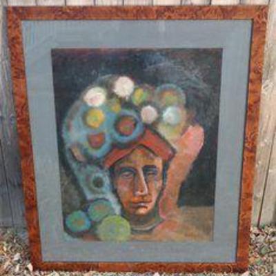 Roy Freedle Cato Enamel Framed Painting Signed