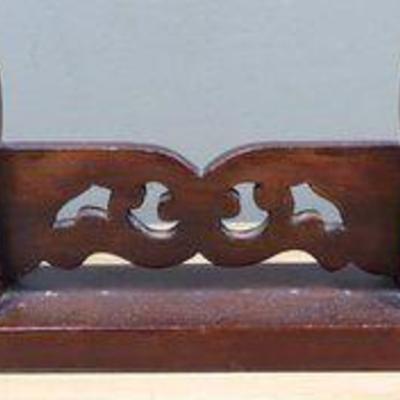 Sino-japanese 19th Century Wooden Hand Fan Stand