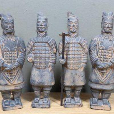 Lot Of (4) Dynasty Ceramic Soldier Figures