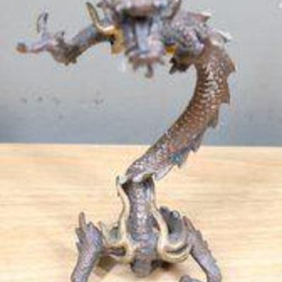 Japanese Metal Dragon Figurine