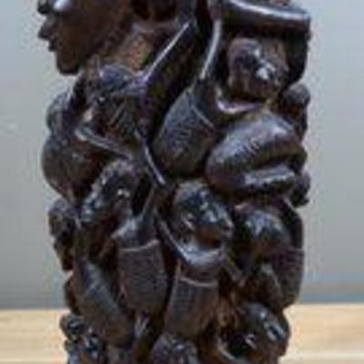 African Makonde Family Tree Of Live Carved Sculpture