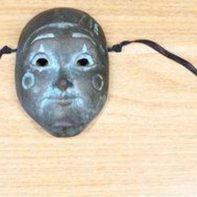 Vintage Cast Bronze Masquerade Mask