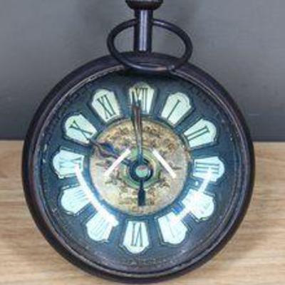 Gola Clock Co. Brass Victorian Style Nautical Desk Paperweight Clock