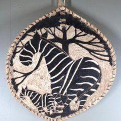 Antique Zebra African Shield