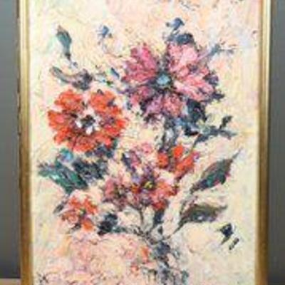 Framed 1966 Signed Tom Supow 'token of Gratitude for Her Kindness' Painting