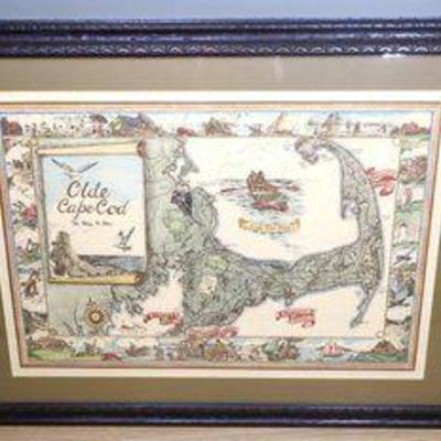 Olde Cape Cod Map Giclee Wall Print Of 1881 Survey Butterworth Company