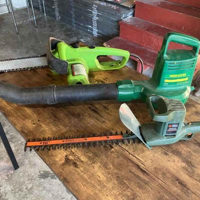 Lot 027-GAR: Outdoor Landscaping Electric Tool Trio