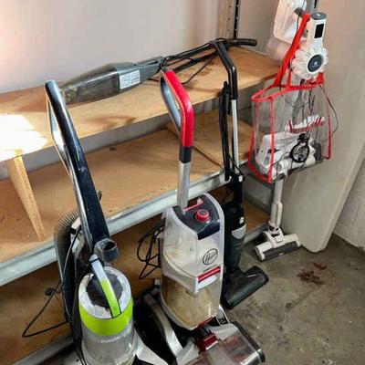 Lot 071-GAR: Four Vacuums & a Carpet Cleaner