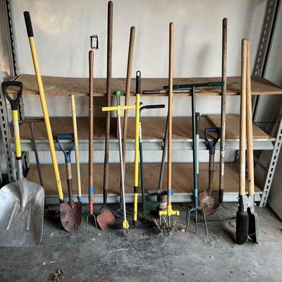 Lot 029-GAR: Yard/Garden Tool Assortment with Storage Shed