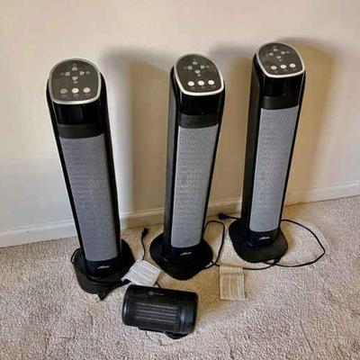 Lot 067-BON: Four Portable Heater Fans