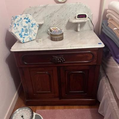 MARBLE TOP DRESSER